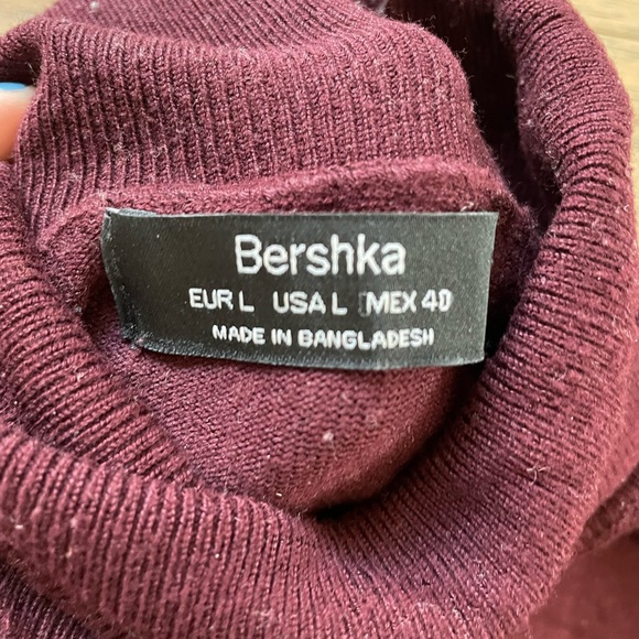 Bershka burgundy turtleneck - Picture 3 of 4